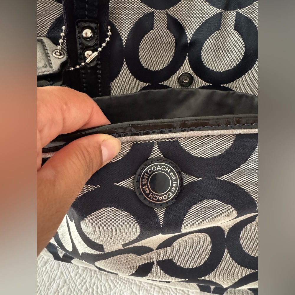 Coach Dark Blue and Gray diapers bag - Picture 6 of 16